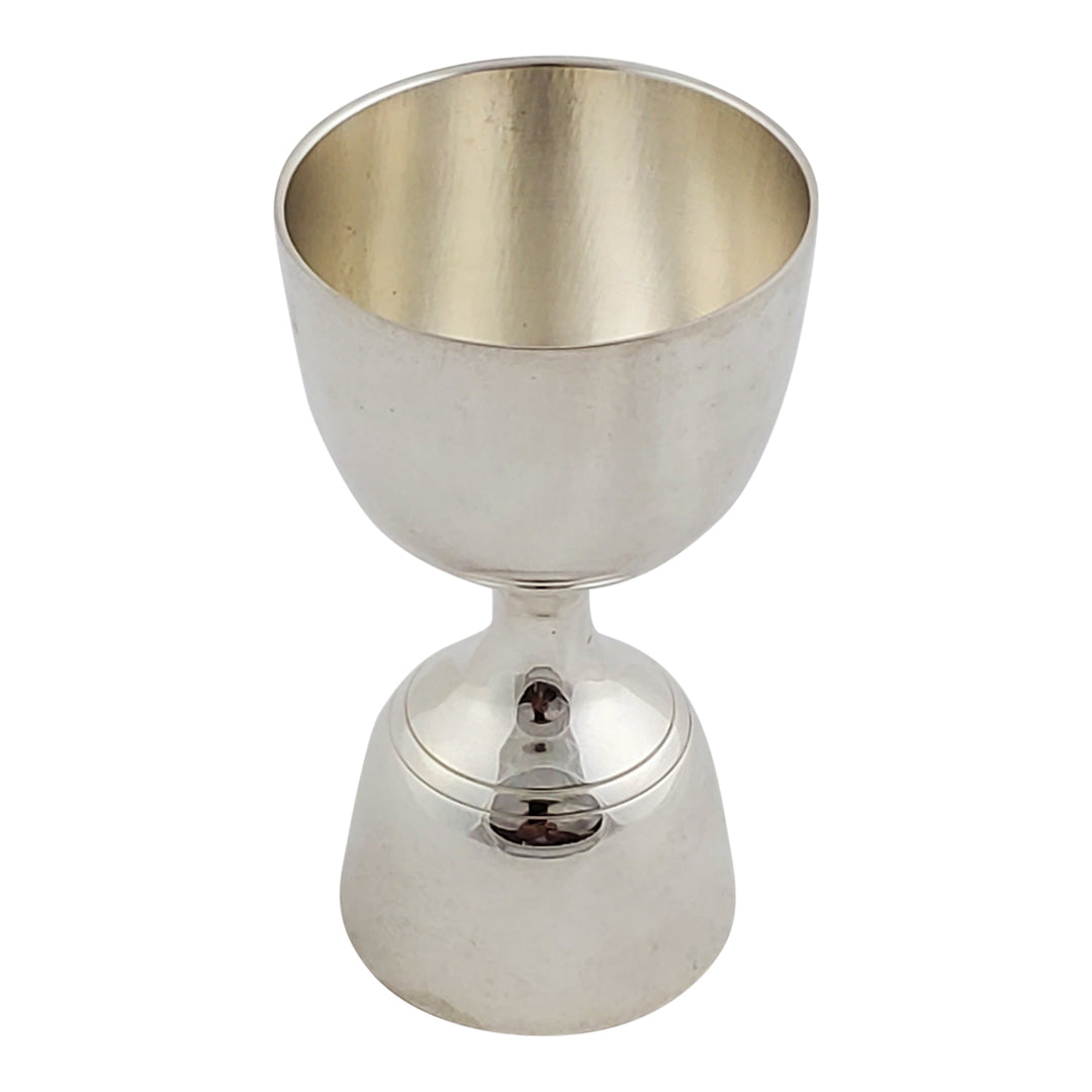 JIGGER DOUBLE SILVER PLATE BULBOUS
