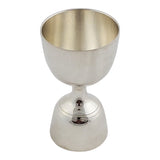 JIGGER DOUBLE SILVER PLATE BULBOUS