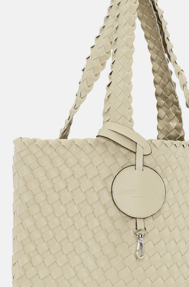 TOTE BAG IVORY W/ PLATIN #67362