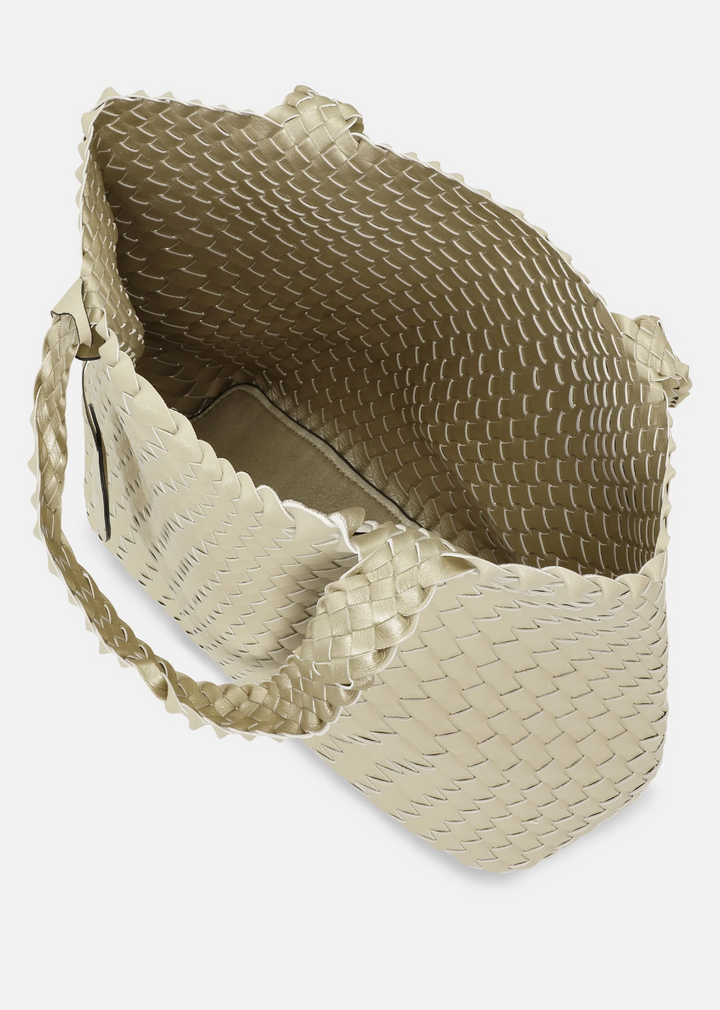 TOTE BAG IVORY W/ PLATIN #67362