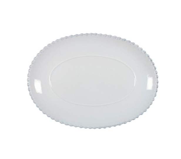 PLATTER OVAL WHITE PEARL (Available in 2 Sizes)