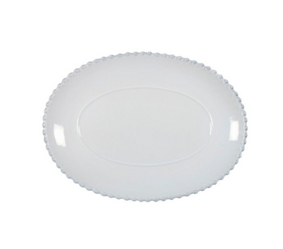 PLATTER OVAL WHITE PEARL (Available in 2 Sizes)