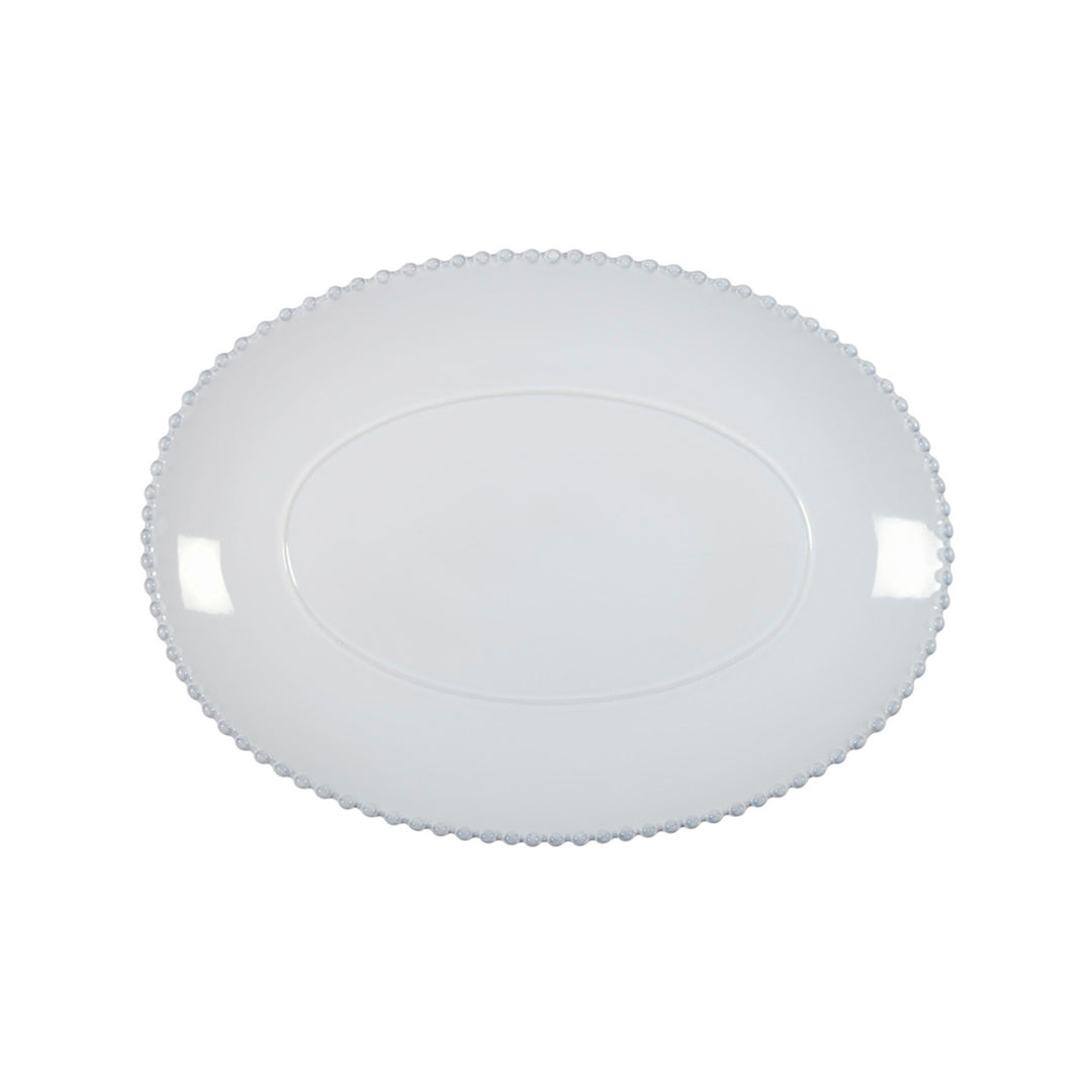 PLATTER OVAL PEARL WHITE
