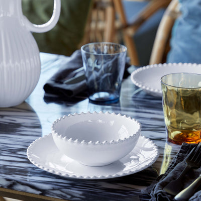 BOWL LOW WHITE PEARL #67402