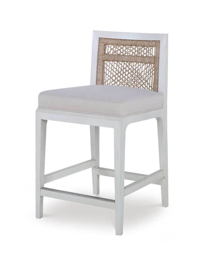 PASADENA COUNTER STOOL - WHITE/NATURAL/FLAX