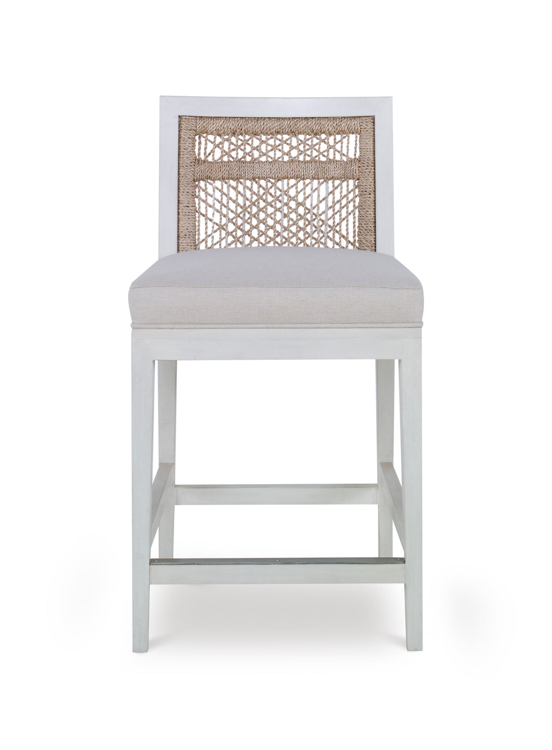 PASADENA COUNTER STOOL - WHITE/NATURAL/FLAX