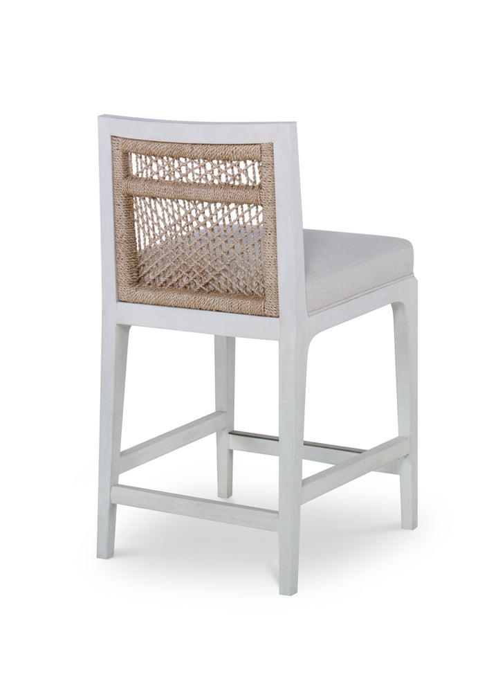 PASADENA COUNTER STOOL - WHITE/NATURAL/FLAX