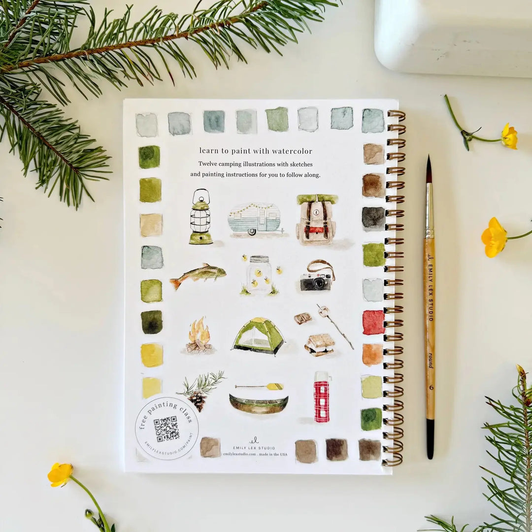 WORKBOOK WATERCOLOR CAMPING