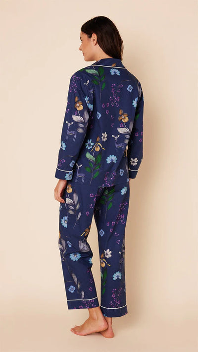 PAJAMA LONG DEERLY BLUE FLORAL LUXE PIMA