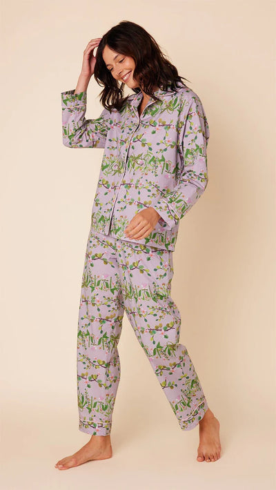PAJAMA SET LONG SAKURA LUXE PIMA LAVENDER