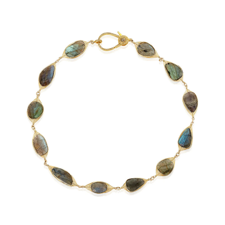 NECKLACE LILY GEM WIRED GOLD II