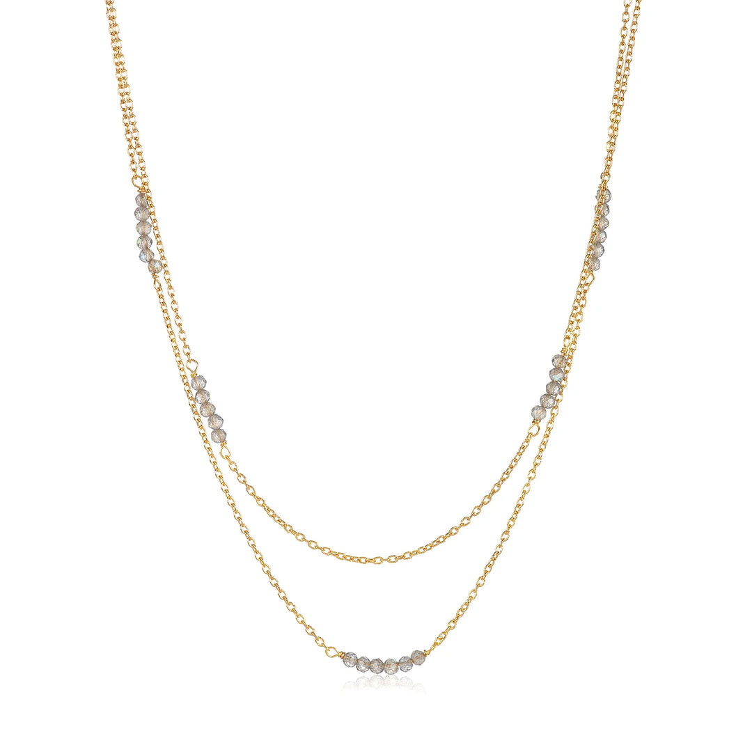 NECKLACE DOUBLE STRAND II GREEN SAPPHIRE