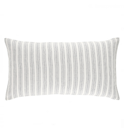 SHAM LUSH LINEN STRIPE CHARCOAL (Available in Sizes and Colors)