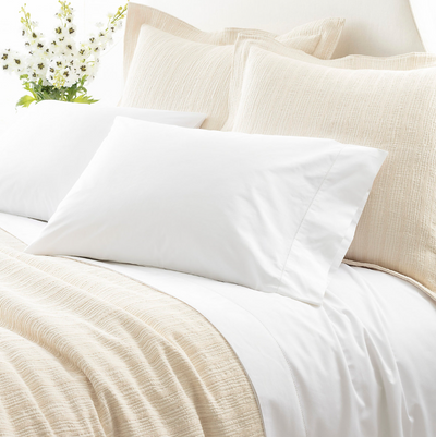 SHEET SET CLASSIC HEMSTITCH WHITE (Available in 3 Sizes)