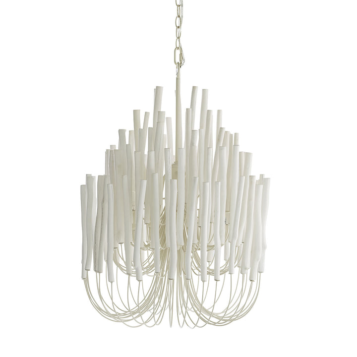 CHANDELIER WHITEWASHED WOOD #67845