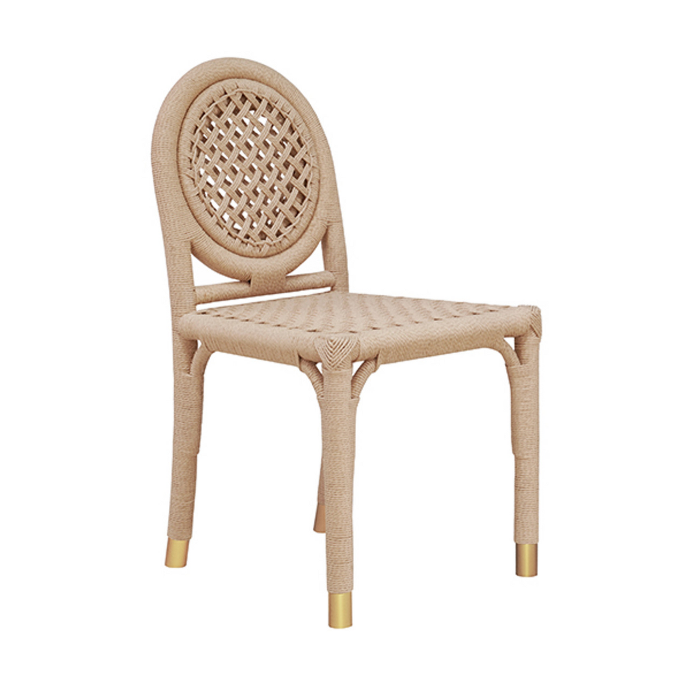 DINING CHAIR ROUND BACK RATTAN