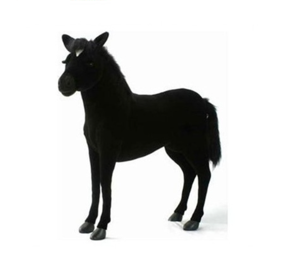 TOY HORSE BLACK BEAUTY RIDE-ON