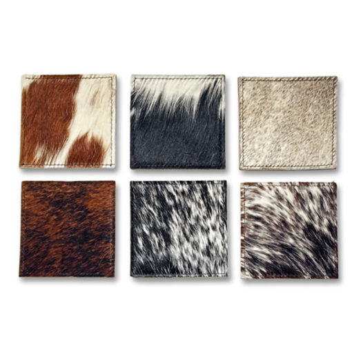 COASTERS HIDE SPECKLE - SET OF 6 (Available in Colors)