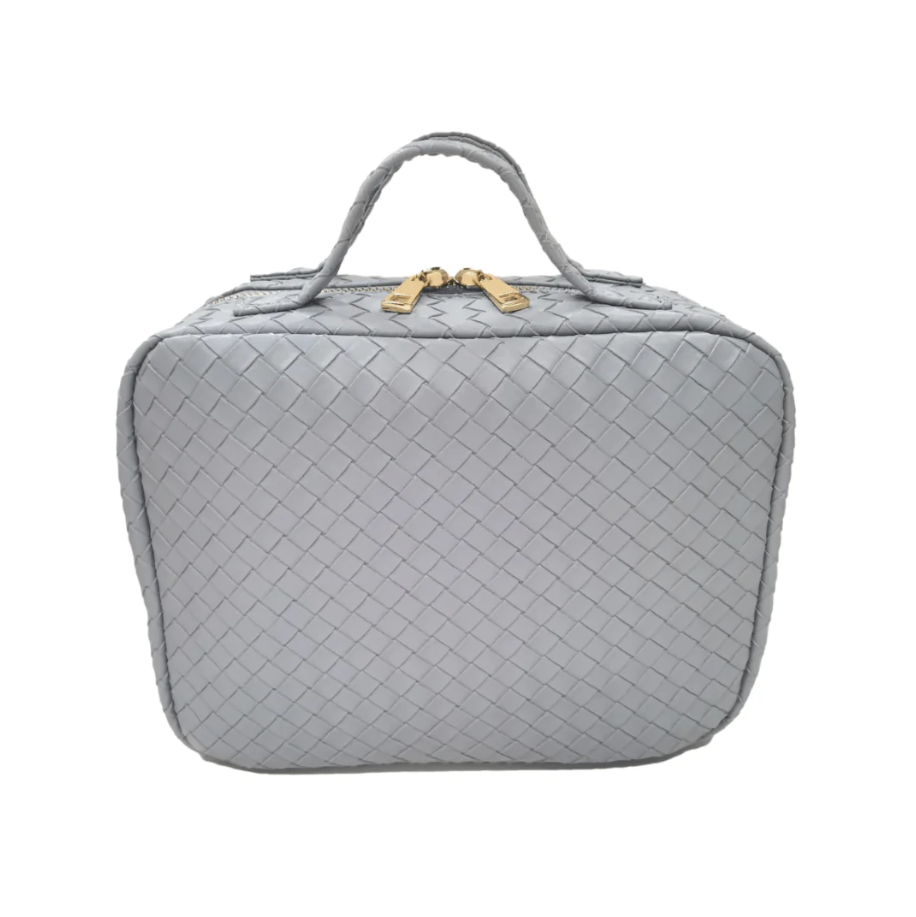 COSMETIC BAG WOVEN BLEU LARGE #68017
