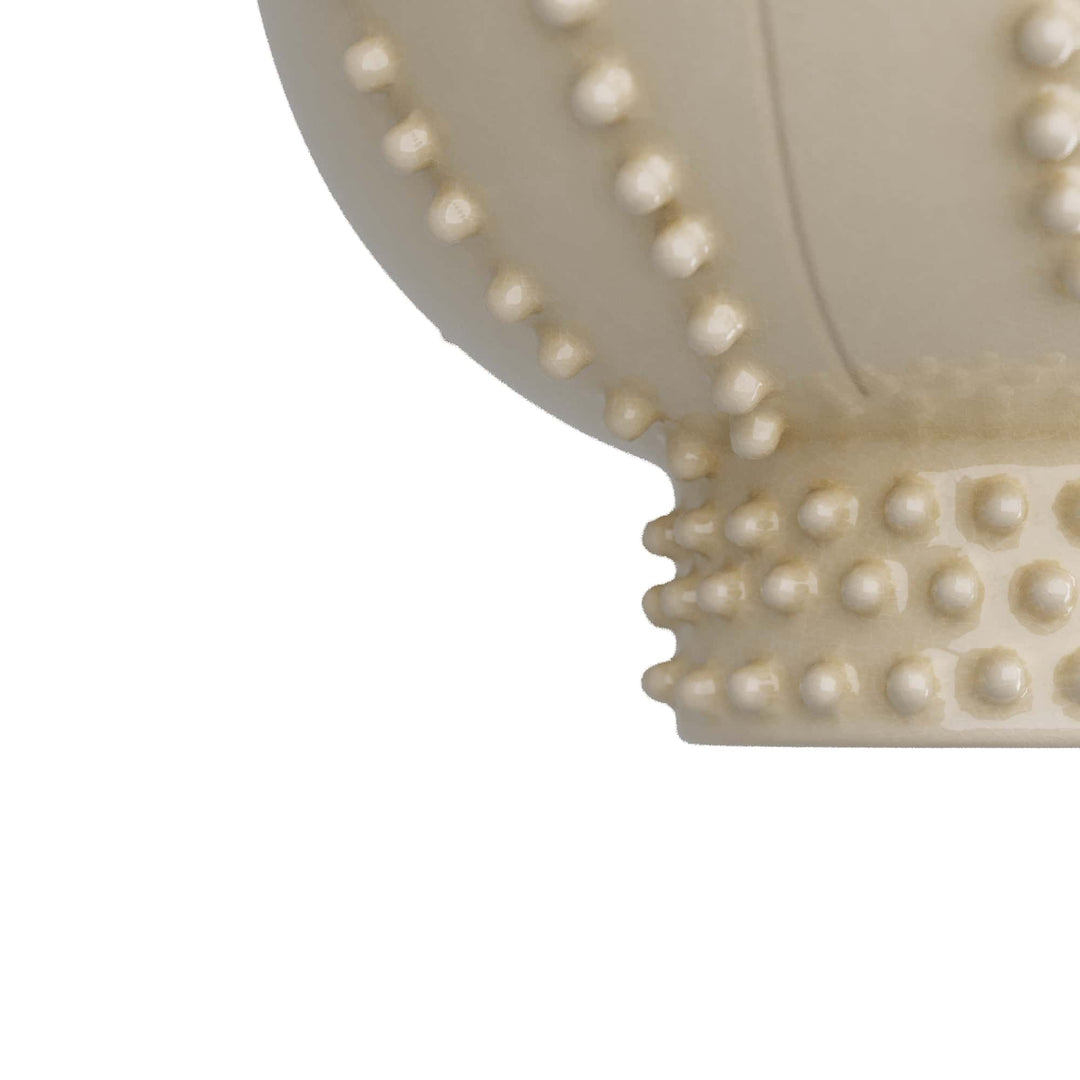 VASE IVORY DOTTED TENDRILS LG #68061