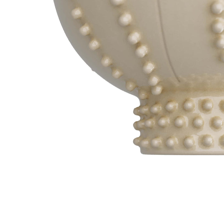 VASE IVORY DOTTED TENDRILS LG #68061