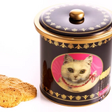 SHORTBREAD COOKIES METAL TIN "WHITE CAT"