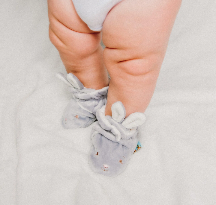 SLIPPERS BUNNY BLUE 0-6M #68176