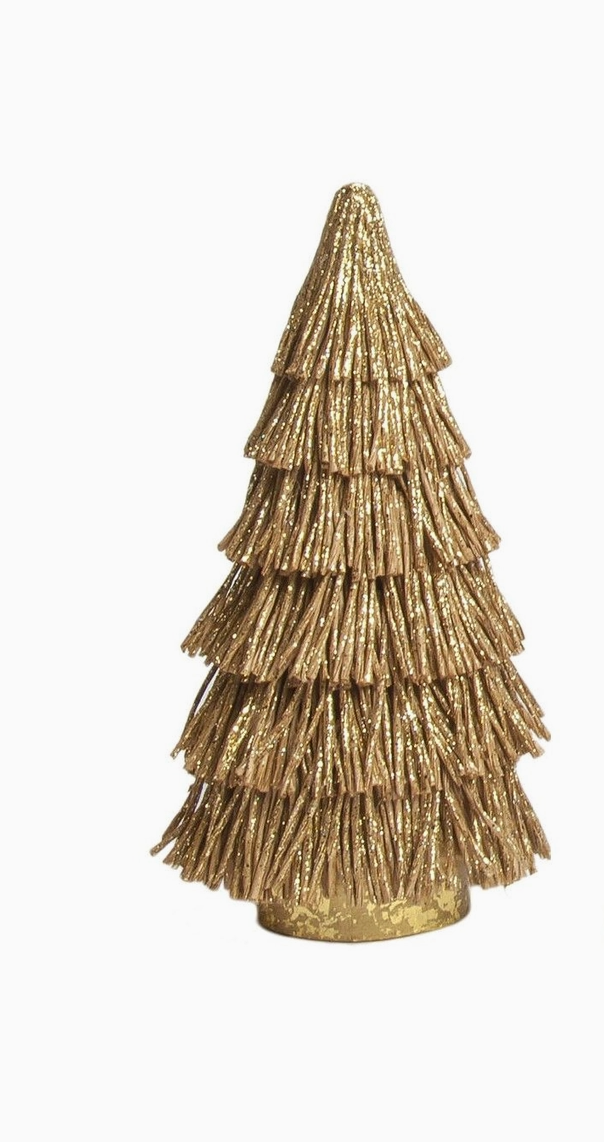 ORNAMENT TWINE CONE TREE NATURAL SMALL