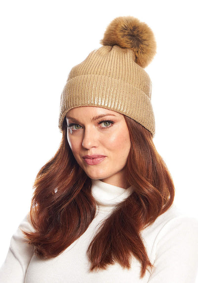 HAT METALLIC WITH POM (Available in 2 Colors)