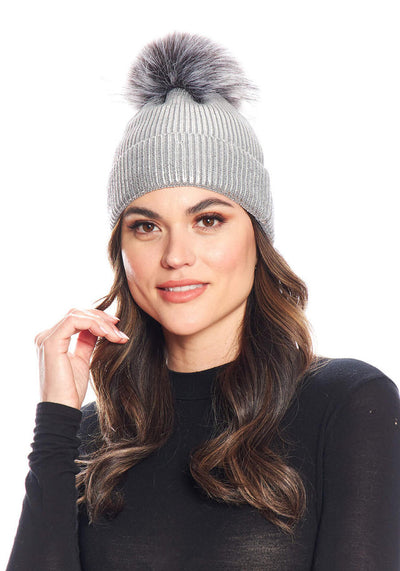 HAT METALLIC WITH POM (Available in 2 Colors)