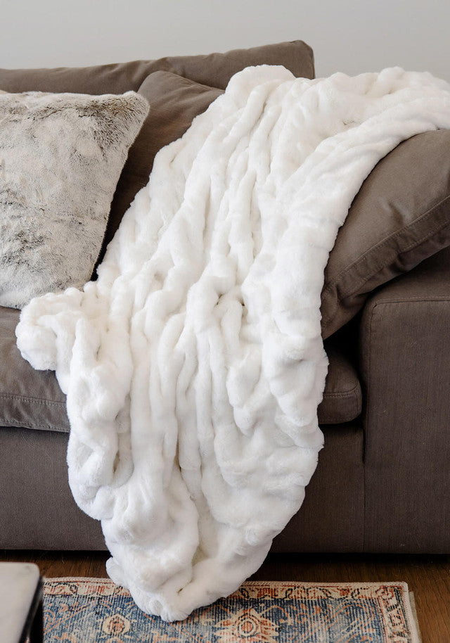 THROW SNOW MINK FAUX FUR (NRD) #68476