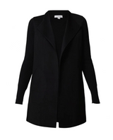 COAT RIB SLEEVE BLACK