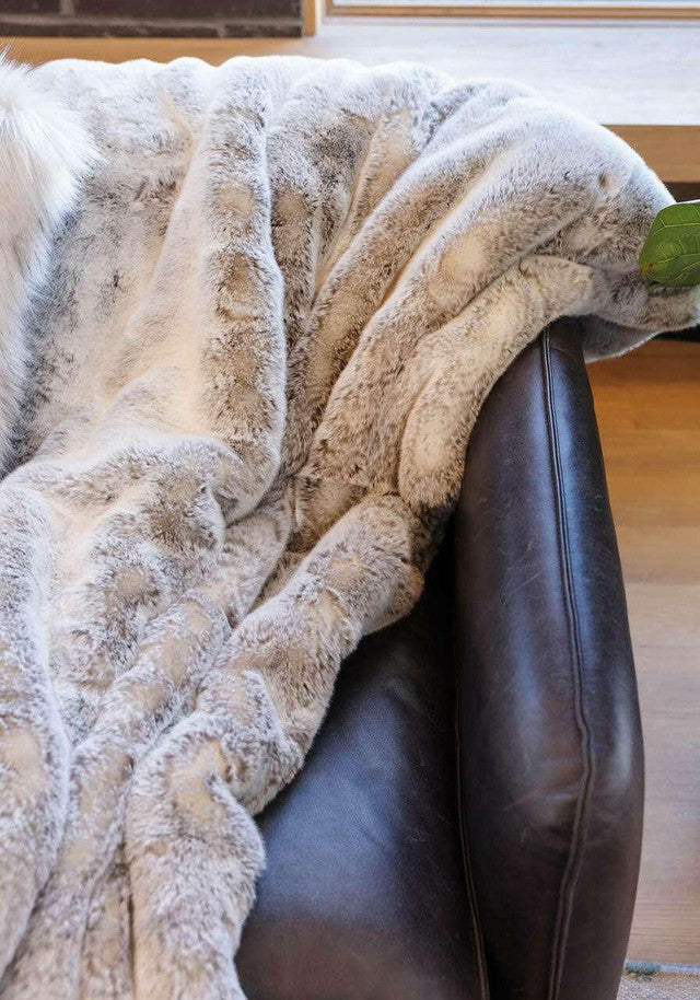THROW STERLING MINK FAUX FUR