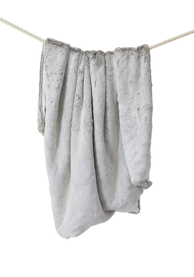 THROW STERLING MINK FAUX FUR