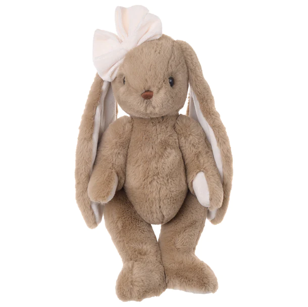 TOY PLUSH BUNNY WITH PINK BOW