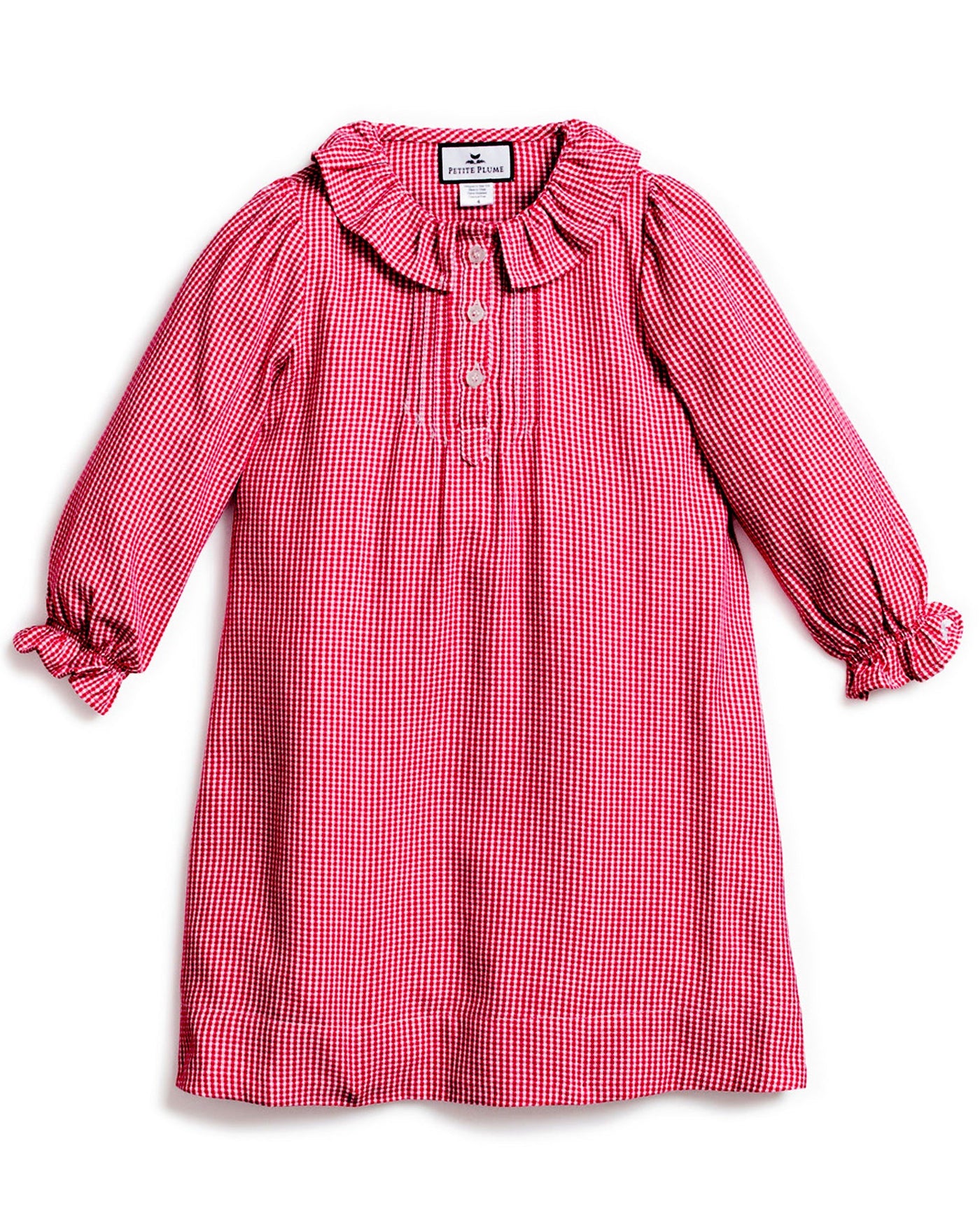 NIGHTGOWN BABY MINI RED LONG SLEEVE (Available in 3 Sizes)