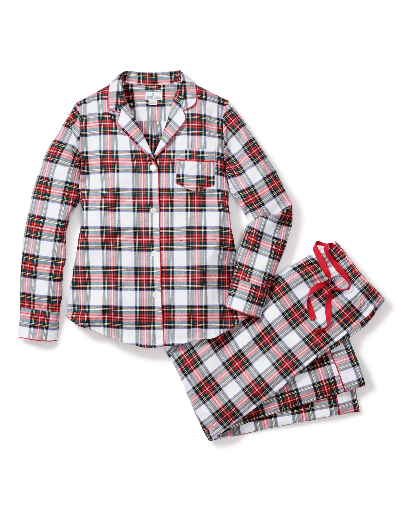 PAJAMA SET LONG WITH RED PIPING