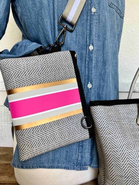 TOTE&WRISLET ZEBRA/PINK MINI #78693