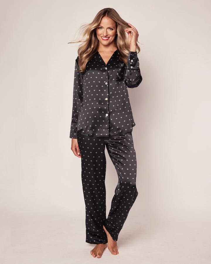 PAJAMA SET LONG BLACK ART NOUVEAU (NRD)