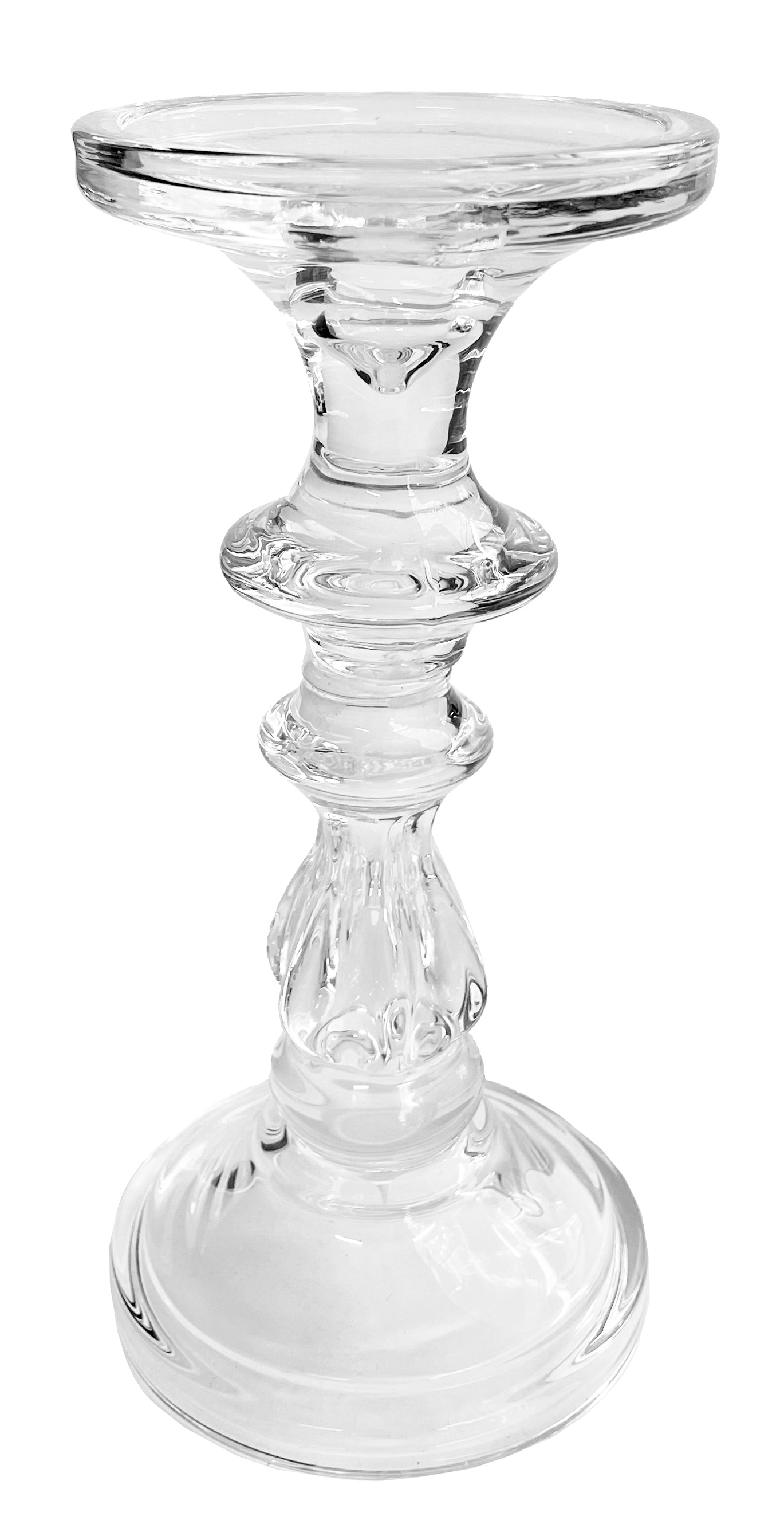 CANDLE HOLDER GLASS CLEAR (Available in 3 Sizes)