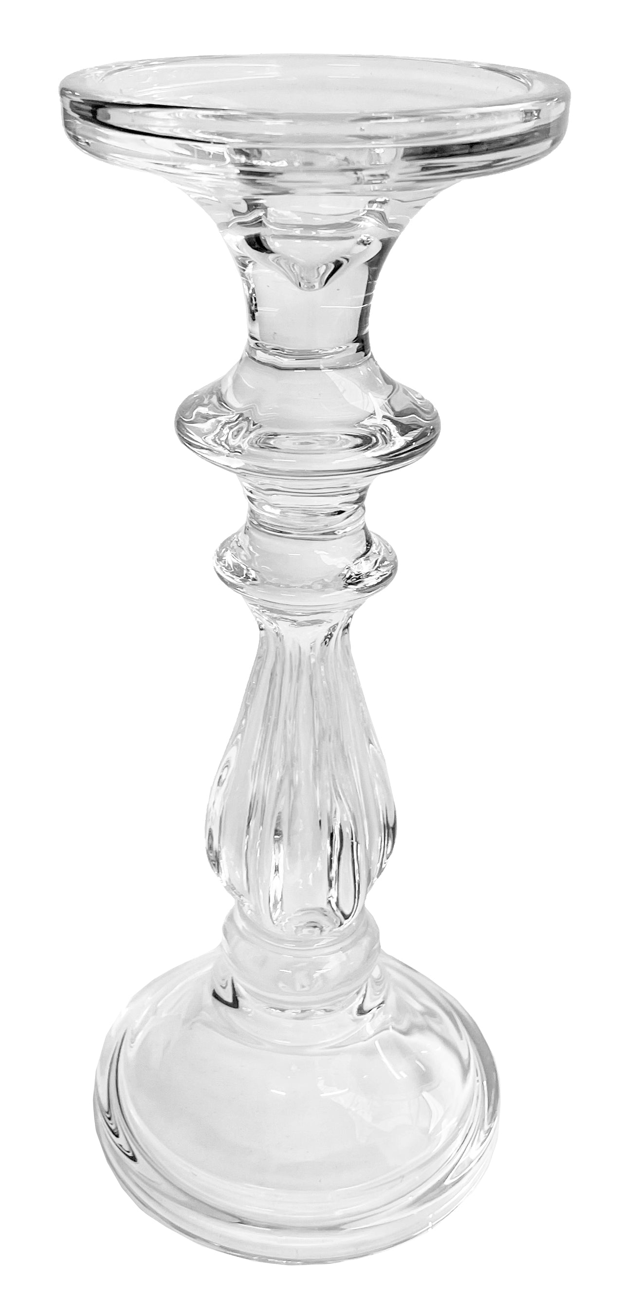 CANDLE HOLDER GLASS CLEAR (Available in 3 Sizes)