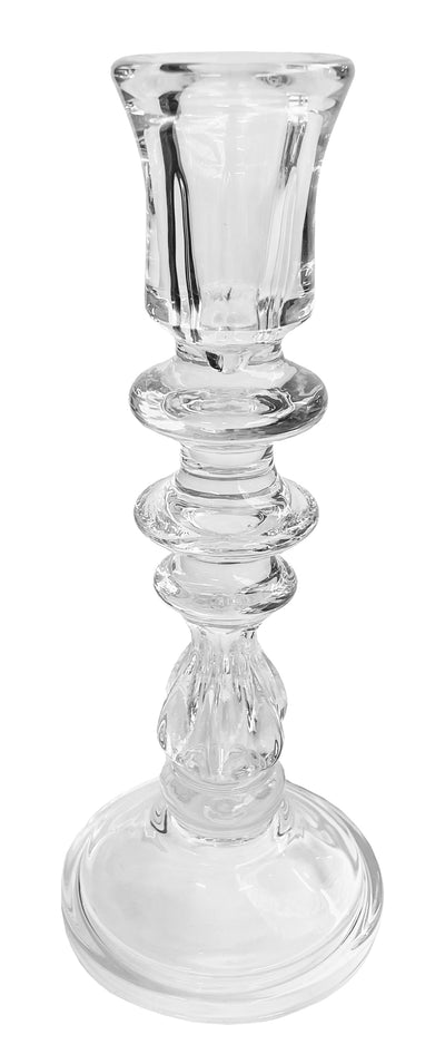 CANDLE HOLDER CLEAR GLASS (Available in 3 Sizes)