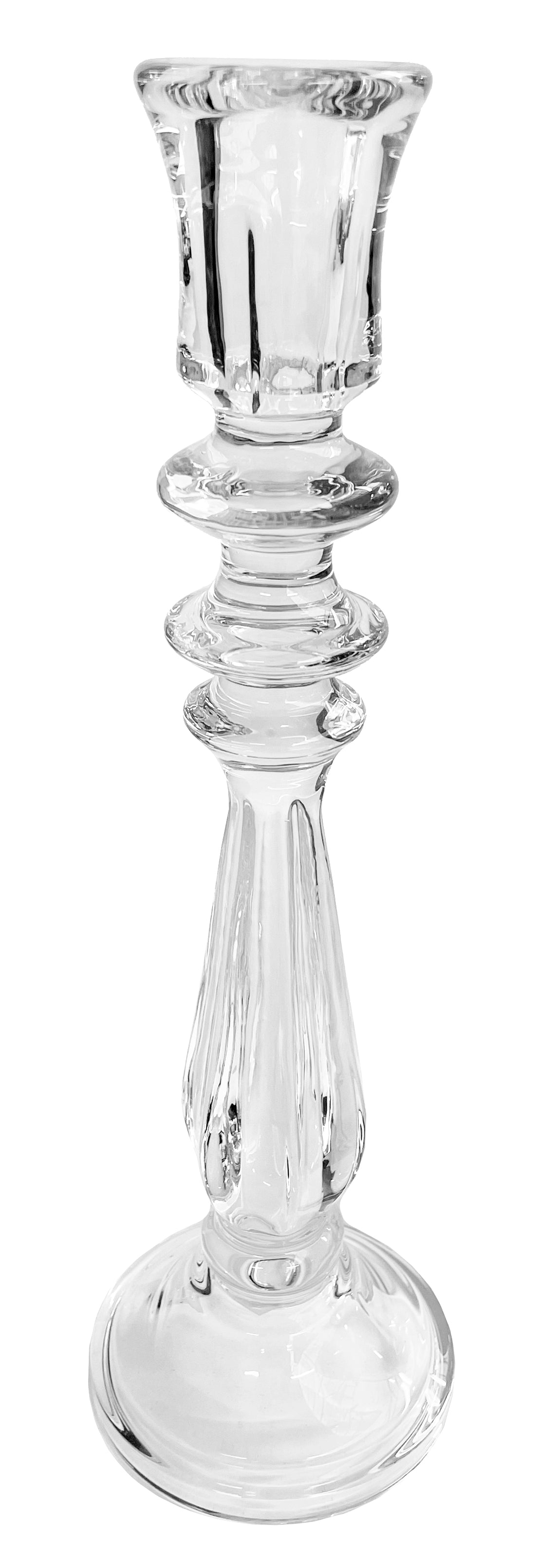 CANDLE HOLDER CLEAR GLASS (Available in 3 Sizes)