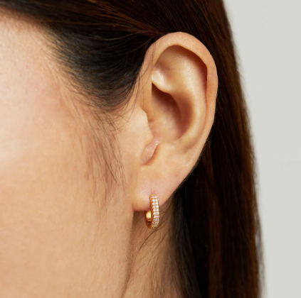 EARRINGS PETITE PAVE HUGGIE #68868