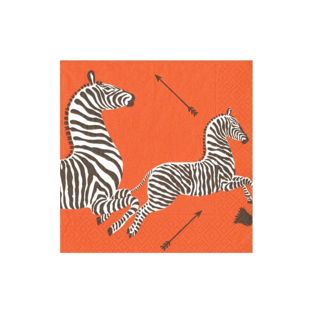 NAPKIN COCKTAIL PAPER ZEBRAS
