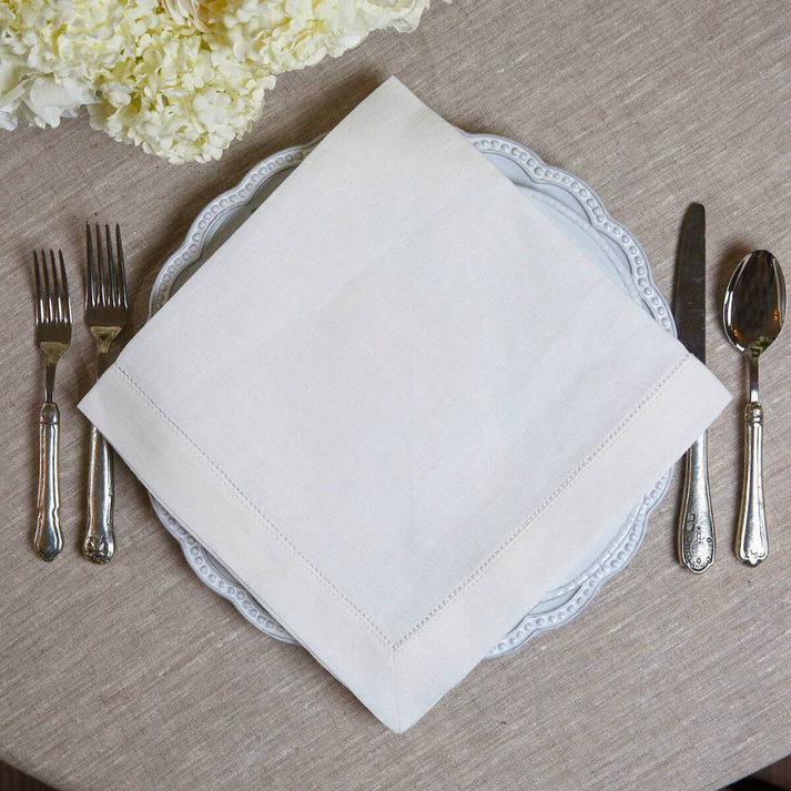NAPKIN LINEN HEMSTITCH LARGE