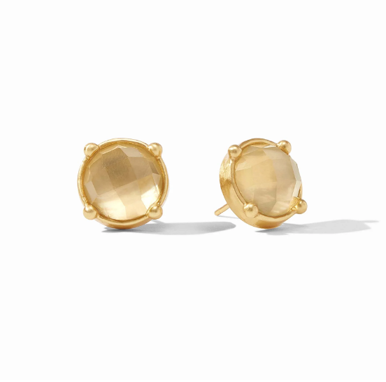 JULIE VOS EARRING STUDS HONEY GOLD CHAMPAGNE