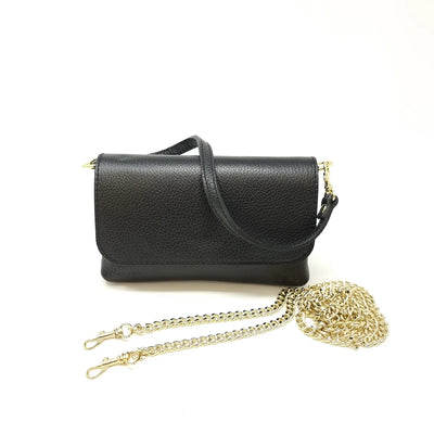 CLUTCH LEATHER WITH GOLD CHAIN (Available in 4 Colors)