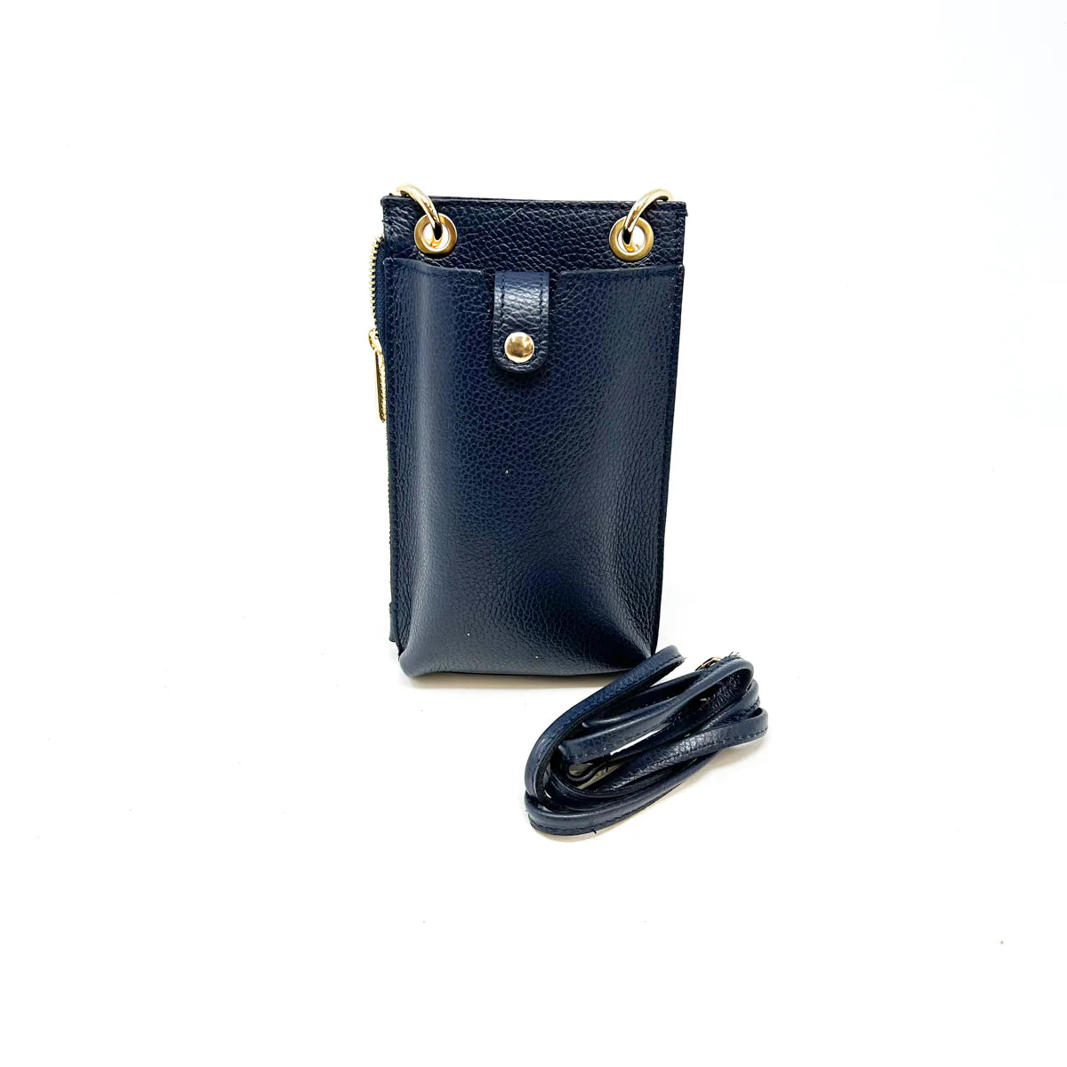 BAG CELL PHONE LEATHER WITH SNAP (Available in 2 Colors)