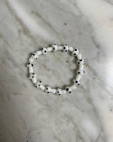 BRACELET BEADS WHITE MUSHROOM